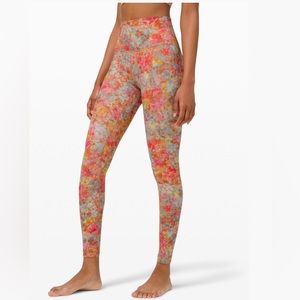 Lululemon pastel floral leggings align fabric size 8